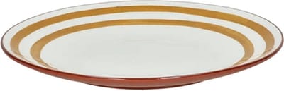 Pomax Mykonos plat bord D27cm geel