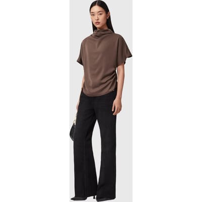 AllSaints Leslie Top Pot Brown Taglia: 2 | Magliette intime Outlet | Donna | Marrone
