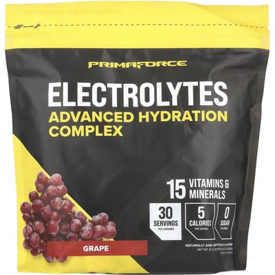 Primaforce, Électrolytes, Complexe Hydratant Avancé, Raisin, 30 Sachets, 0.2 oz (5,8 g) Chaque