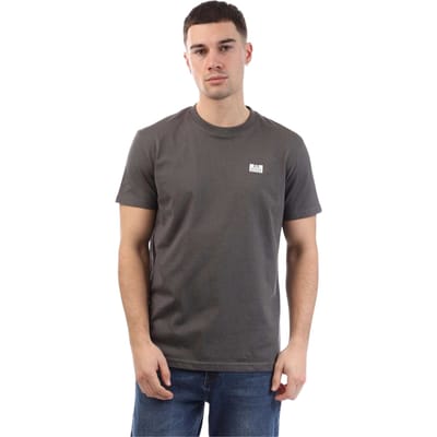 Weekend Offender Heren T-shirt met contrasterend logo, normale pasvorm, Bridgetown (Houtskool)