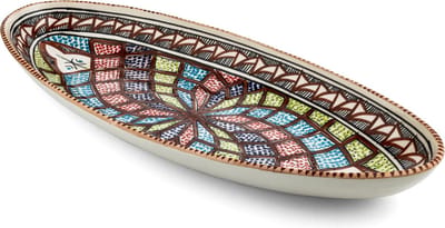 Ovale schaal Marron 50 cm serveerschaal aardewerk | OS.MA.50 | Dishes & Deco