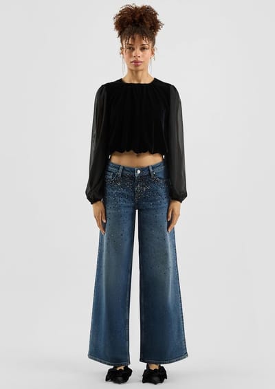 Vrouwen wide leg jeans QS