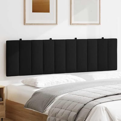 vidaXL - Hoofdbordkussen - "Hanko" - 180 - cm - stof - zwart