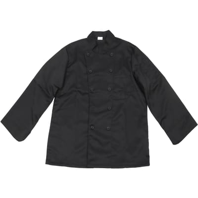 Uniforme de Chef Homme Vêtements de Cuisine Manches Longues pour Hôtel Salle à Manger Cuisine Cafétéria Nourriture Occidentale Rapide XXL noir