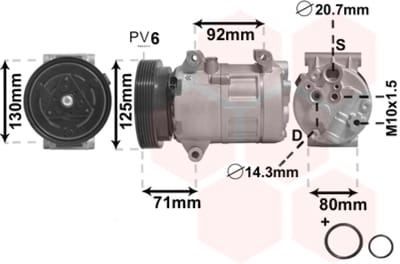 Van Wezel - AIRCO COMPRESSOR VOOR RENAULT MEGANE 1995-1999 8200050141