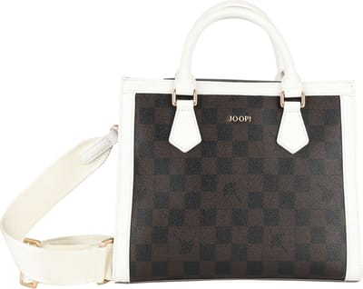 JOOP! Handtas Schoudertas Piazza Edition Ariella Handbag White Donkerbruin