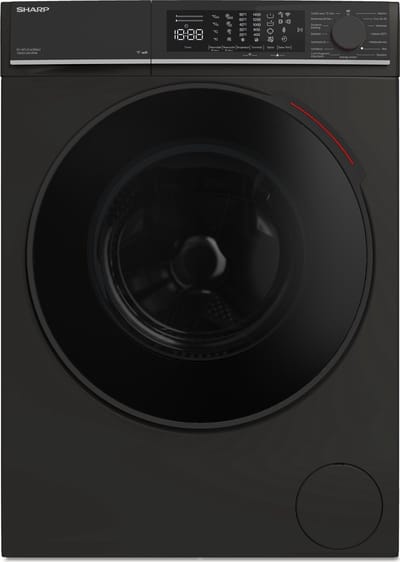 Sharp ESNFL014CBNA2BX - wasmachine - 10 Kg - energie label A - 1400 toeren - automatisch doseersysteem - wifi - mat zwart