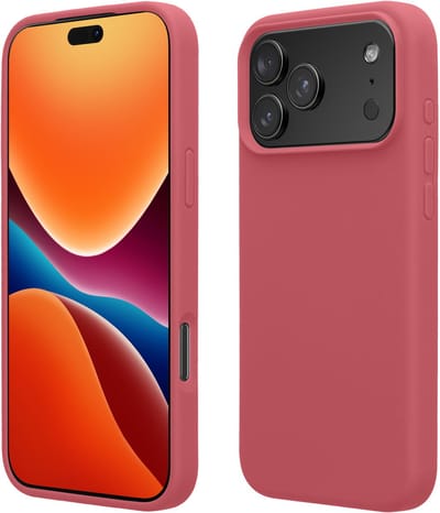kwmobile telefoonhoesje geschikt voor Apple iPhone 17 Pro - Hoesje met siliconen coating - Smartphone case in donkerroze