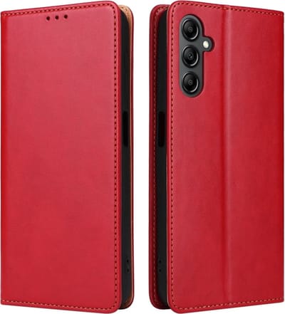 Luxe BookCover Hoes Etui geschikt voor Samsung Galaxy A15 - 5G Rood