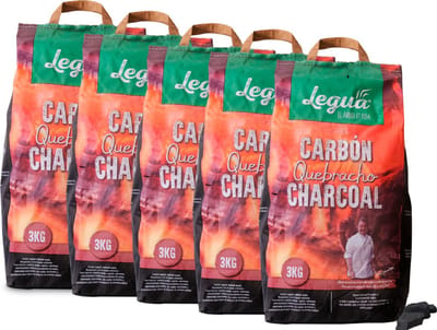 Legua Startpakket -Voordeelpakket Quebracho houtskool 5 zakken a 3kg