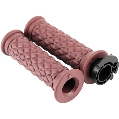 2 stuks 78 inch Motorfiets Handvat Grip Retro Stijl Antislip Stuur Gemodificeerde Rijonderdelen(Koffie ) koffie