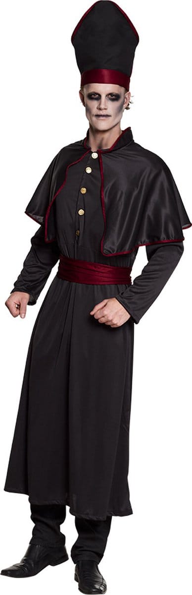 Boland - Kostuum Dark priest (50/52) - Volwassenen - Priester - Halloween en Horror- Religie