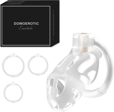 DOWO® - Kuisheidskooi - Peniskooi - Kuisheidskooi voor Mannen - Chastity cage - ABS - Transparant - 3 Maten