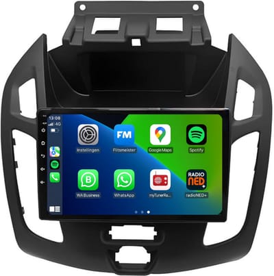Carplay autoradio voor Ford Transit Tourneo Connect | 2013 t/m 2018 | Android 13 | Draadloos Apple Carplay & Android auto | 2GB + 32GB | 8-Core processor | Davilon | 2025 model | Zwart | 2013 2014 2015 2016 2017 2018 | Bluetooth & Wifi
