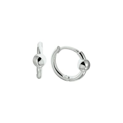 Zilver Gerhodineerd Klapoorringen Bolletjes 1332678