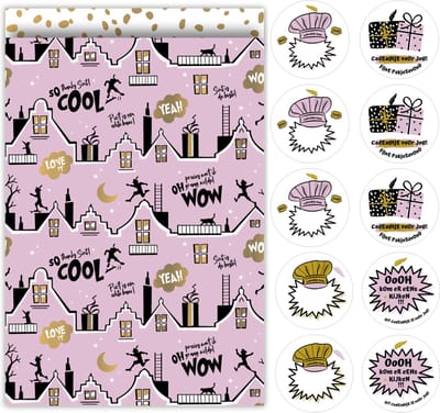 Sinterklaas Cadeauzakjes Roze Goud - 10 Stuks - 12 x 19 cm - Inclusief 10 Sluitstickers