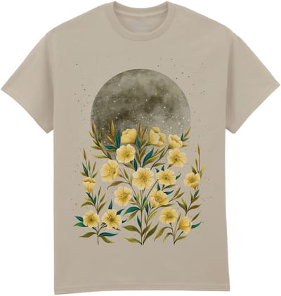 Maan Bloemen Moon Greeting The Coloured House T-shirt M