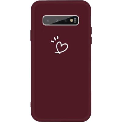 Mocaa Samsung Galaxy S10 Plus Love Heart Case Wijnrood