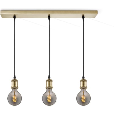 Home sweet home hanglamp Vintage brons 3L Beam Spiral g95 - smoke