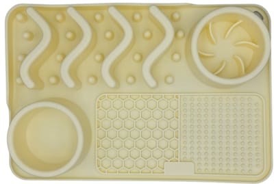 Eet-, speel- en likmat By Ollies - Beige - Huisdieren - BPA vrij
