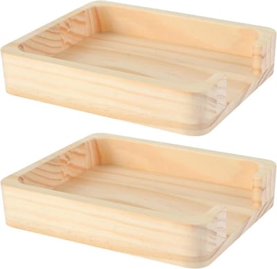 Houten Memo Houders voor 4x6 Briefpapier - Bureau Notitiehouder voor Organisatie