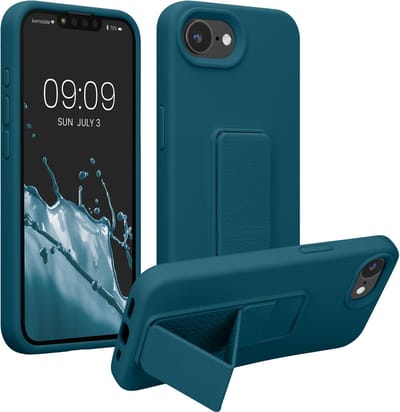 kwmobile back cover voor smartphone - geschikt voor Apple iPhone 17e / iPhone 16e - 1x beschermhoesje van kunststof - In mat petrol