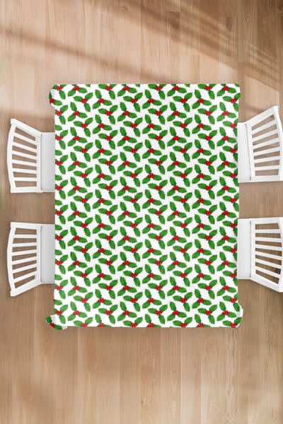 Kerst Tafelkleed - Kerstmis Decoratie - Tafellaken - Patronen - Kerstmis - Maretak - 150x200 cm - Kerstmis Versiering - Tafeldecoratie Kerstmis - Kerstdecoratie tafel - Tafelversiering