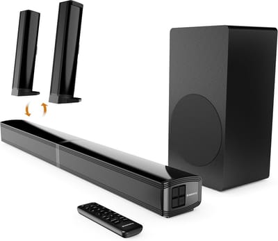 Oakcastle SB80 Xtra Bluetooth Split Soundbar - Afneembare Luidsprekers - Subwoofer - HMDI ARC - EQ-modi
