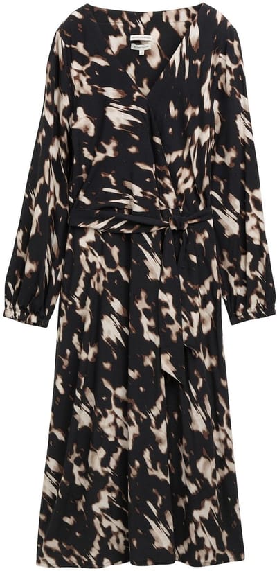 Tom Tailor - Wikkeljurk met patroon - Maat 36 - blurry animal design
