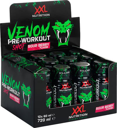 XXL Nutrition Venom Shot - 12 Pack - Sour Berry
