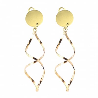 Clip oorbellen -Twist Milou- goudkleurig- geen gaatje- Charme Bijoux