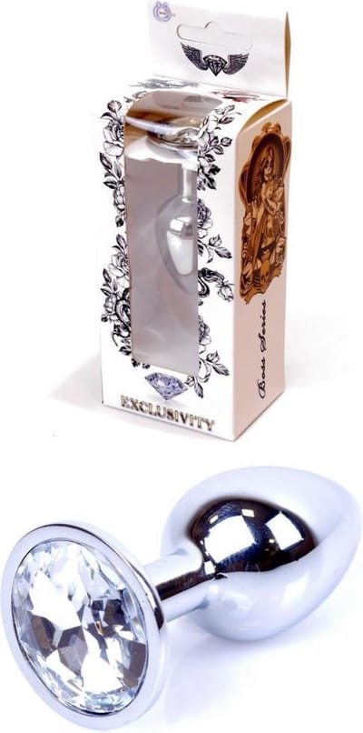 Butt plug - Anaal plug- Jawellery Silver PLUG- Clear