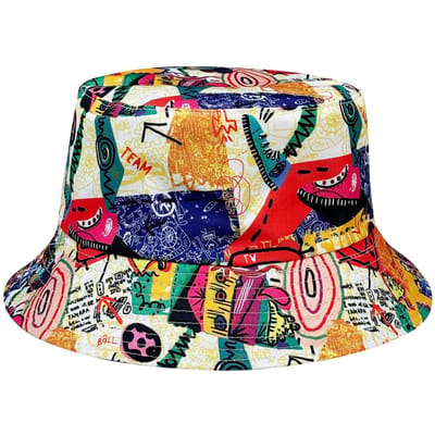 Chapeau Bob Street Graffiti, Chapeau de Soleil Réversible, Chapeau Bob Pliable Élégant, Rétro Punk Hip-Hop, Chapeau Bob Toutes Saisons (as the picture,One Size) black