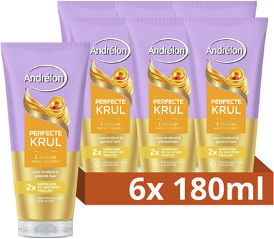 Andrélon -1 Minuut Haarmasker - Perfecte Krul - 6 x 180 ml