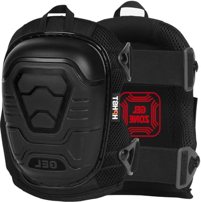 Werk Kniebeschermers - Kneepads Bouw - Zwaar Werk - Gel Schuim Vulling - 23 x 18 x 10 cm - Zwart