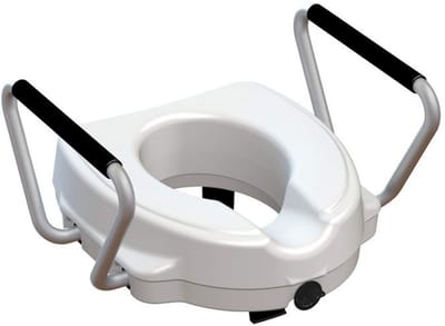 Verhoogde toiletzitting met Vaste Armleuning - 12,5 cm Hoogte