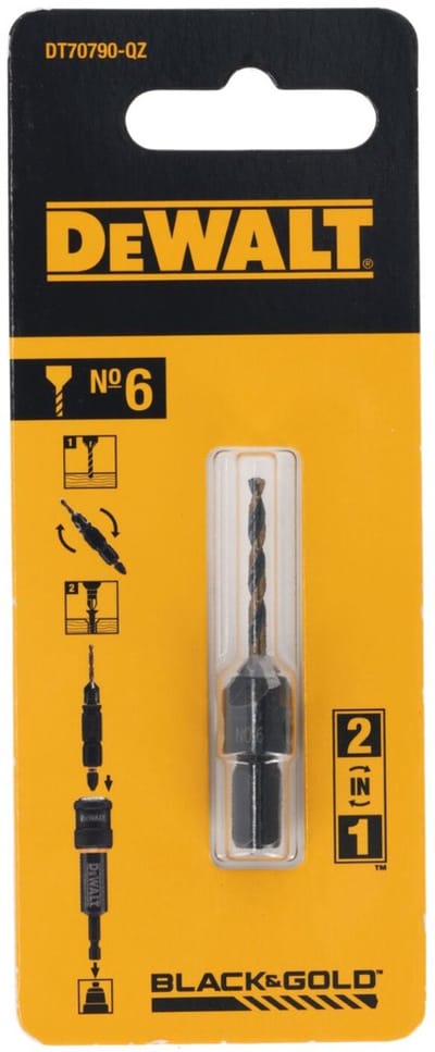 DeWALT DT70790 Reserve voorboor en verzinkboor voor FLIP & DRIVE Nr.6