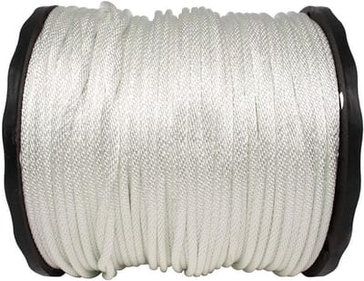 Nylon Touw - Utility Koord - Kamperen Varen - Diamant Gevlochten - 3/8 inch 100ft - Wit