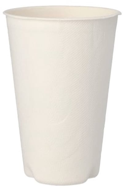 10x 12 Drinkbekers Suikerriet pure 04 l Ø 9 cm · 13 cm wit voor warme dranken