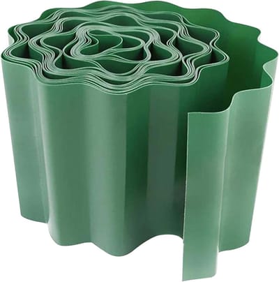 Gazonranden kunststof - Tuingrens hek - Tuin afscheiden - Gebogen vorm - 10 cm x 9 m - Stijl 2