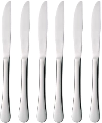 HENDI Tafelmes set - Bestek - Roestvast staal - 230mm - 6 stuks - Grijs