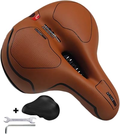 U Fit One Ventilatie Fietszadel - Uitsparing - Zadelvering - Gel Comfort - Bruin