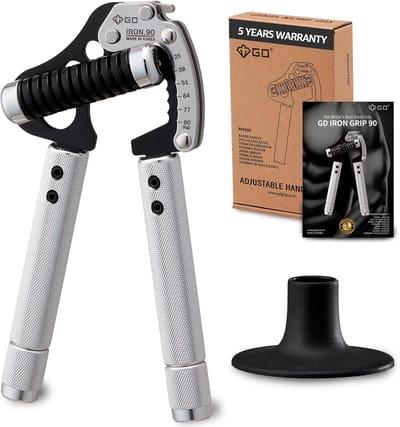 SnelShoppen - Handgripper Verstelbaar 25 tot 90 kg - Hand Strength Trainer voor Pols en Onderarm - Grip Trainer voor Thuis en Sportschool