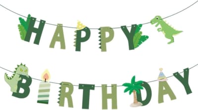 Happy Birthday Slinger Dino Verjaardag versiering Feestversiering Kinderfeestje Decoratie Verjaardag Slinger