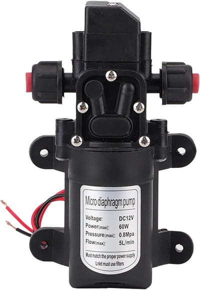 12V Hogedruk Waterpomp Zelfaanzuigend voor Caravan, Camper en Boot - 116 PSI