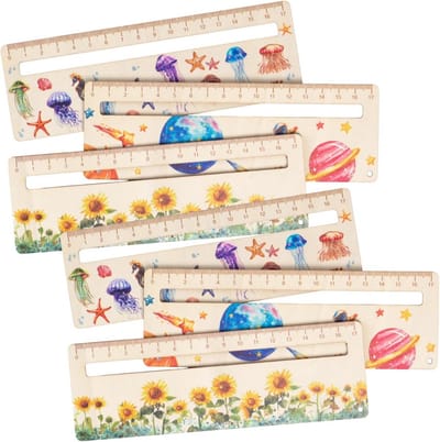 Leeshulp Kinderen - Leesgids Liniaal - Stimuleert Lezen - Gemaakt Van Hout - 20 X 5 Cm - Bruin