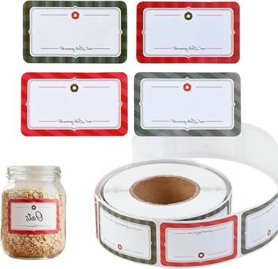 Zelfklevende Etiketten voor het Schrijven (500 Stuks) - Vierkante Decoratieve Stickers voor Specerijpotten en Keukenopslag