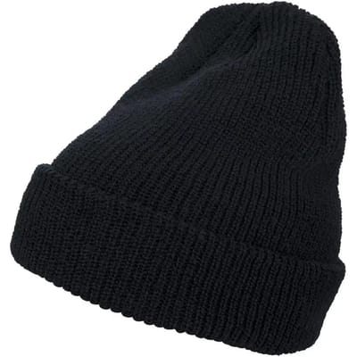 Flexfit - Long Knit Beanie black one size Beanie Muts - Zwart