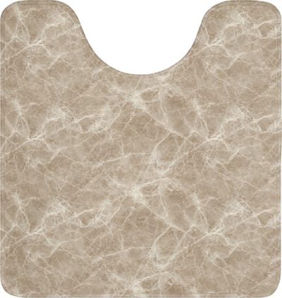 WC mat met uitsparing 55x60 cm - Antislip - Bruin - Kristaladers - Marmer - Toiletmat met uitsnijding - Vloermat - Douchemat - Toilet tapijt - Toiletmatten