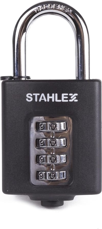 Stahlex Hangslot met cijfercode - 4-cijferig - Quick Reset - 50 mm - zwart